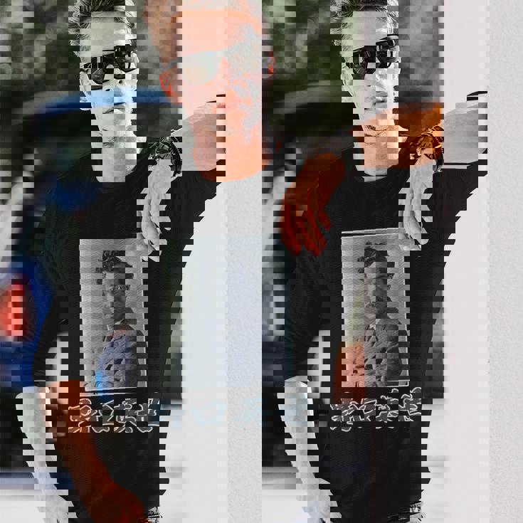 野口英世（日本の偉人）歴史上の人物 写真 肖像【変なデザイン屋さん】面白い 長袖Tシャツ 彼への贈り物