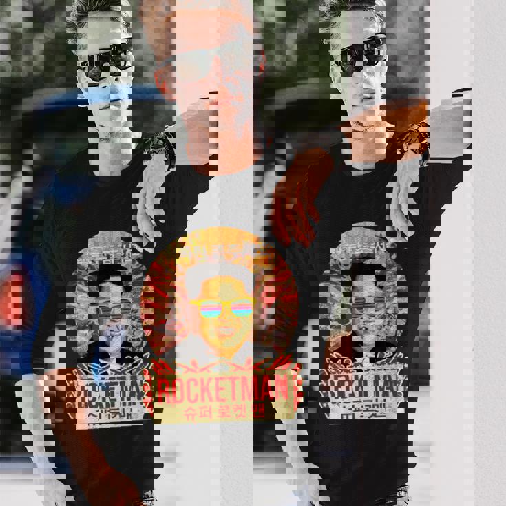 金正恩ロケットマンミサイルマン北朝鮮北朝鮮 長袖Tシャツ 彼への贈り物