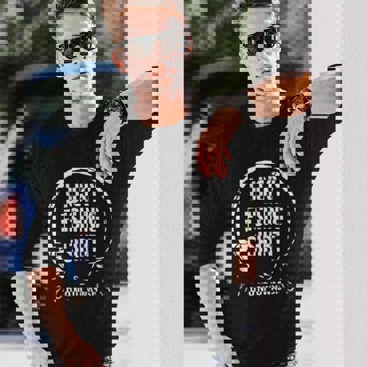 釣り好き 釣りに行きたい ゲン担ぎ ラッキーアイテム 釣り好きな人へのプレゼント 面白い キャンプ 趣味 漁師 釣り 長袖Tシャツ 彼への贈り物