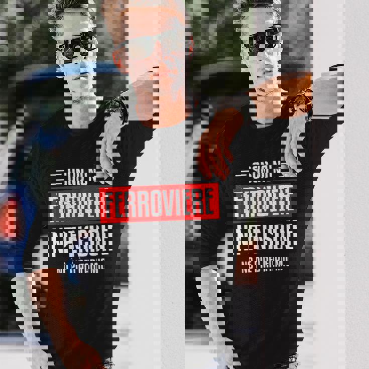 鉄道退職の引用 長袖Tシャツ 彼への贈り物