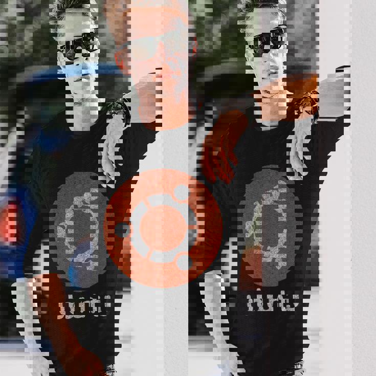 開発者向けubuntu デスクトップ、サーバー、コアソフトウェア 長袖Tシャツ 彼への贈り物