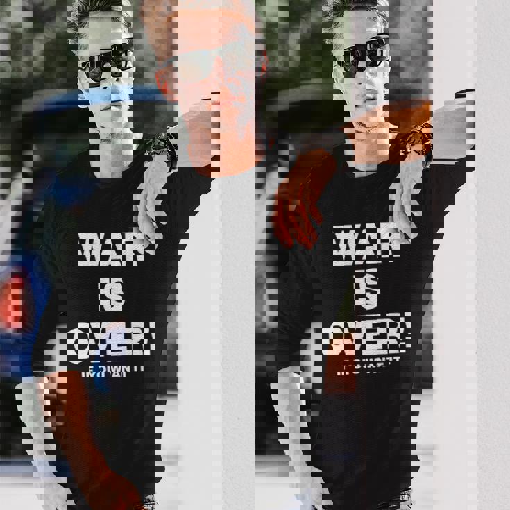 限定戦争は終わりだ 限定版黒 If You Want It 長袖Tシャツ 彼への贈り物