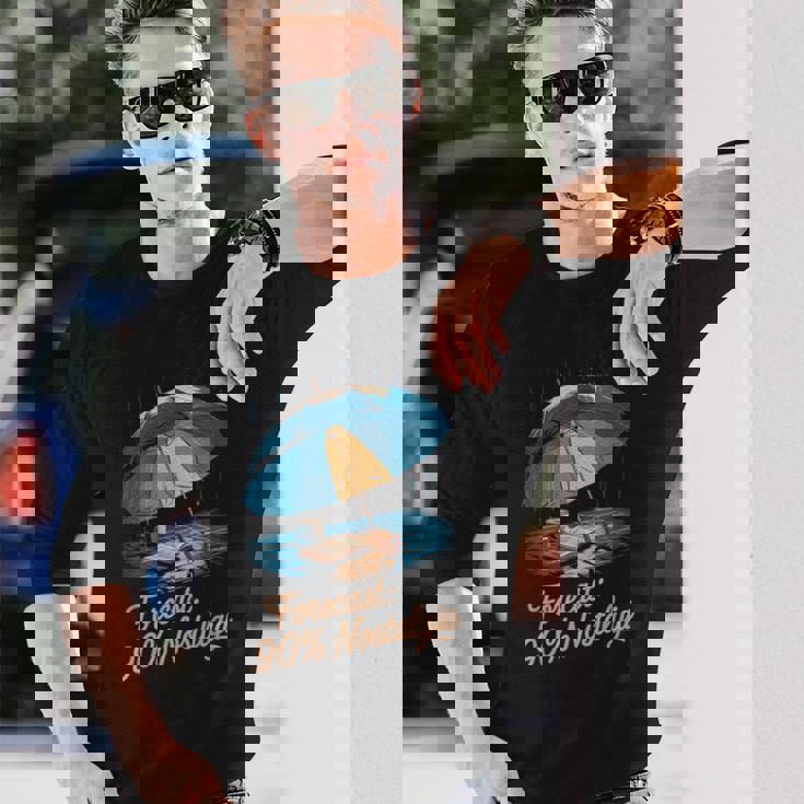 雨の日のノスタルジア 心地よい美学 傘と気分 長袖Tシャツ 彼への贈り物