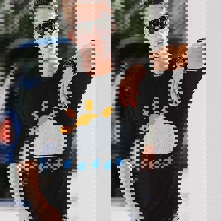 雨雲の向こうの太陽 長袖Tシャツ 彼への贈り物