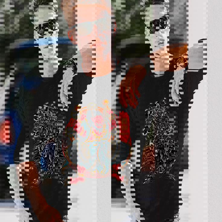 雷神 雷神 古代日本神話 神々 長袖Tシャツ 彼への贈り物