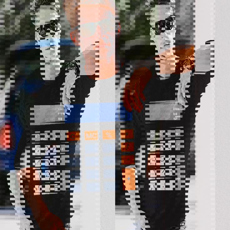 電卓 ハロウィン コスチューム 長袖Tシャツ 彼への贈り物