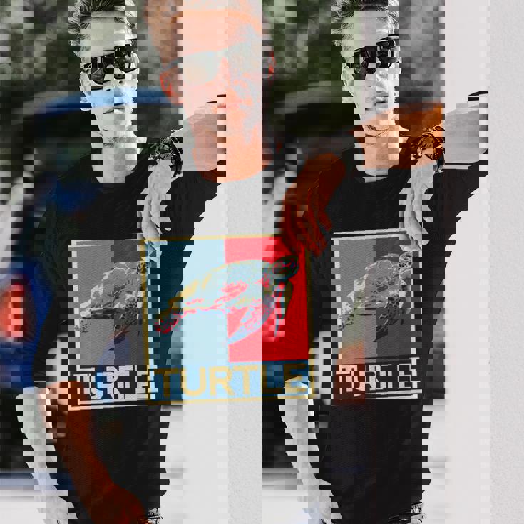 面白tシャツ 海 カメ 亀 おもしろ かわいい グッズ 服 ネタ メンズ オリジナル 夏 長袖Tシャツ 彼への贈り物