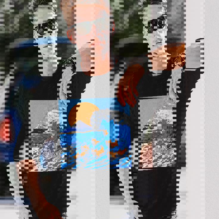 面白いtシャツ コーギー 犬 イヌ わんこ メンズ 犬好き グッズ かわいい おもしろ 面白い 服 ネタ 夏 長袖Tシャツ 彼への贈り物