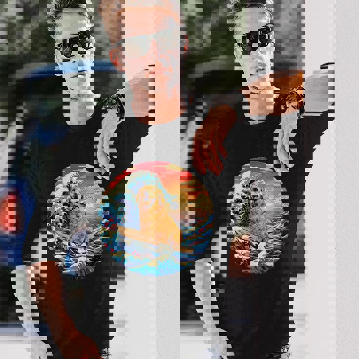 面白いtシャツ ゴールデンレトリバー 犬 イヌ メンズ 犬好き グッズ かわいい おもしろ 面白い 服 ネタ 長袖Tシャツ 彼への贈り物