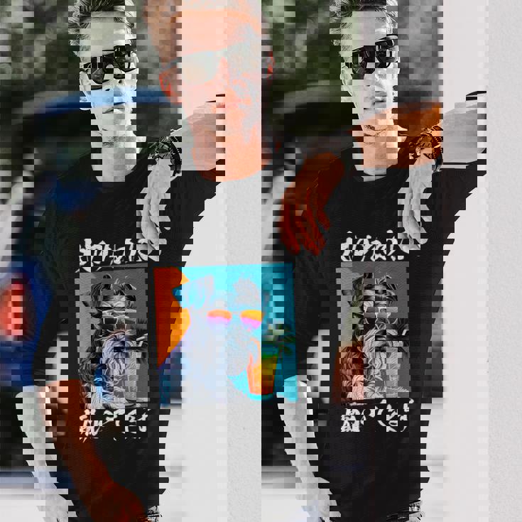 面白いtシャツ シュナウザー イヌ わんこ メンズ 犬好き グッズ おもしろ 面白い 服 ネタ わんこ 長袖Tシャツ 彼への贈り物