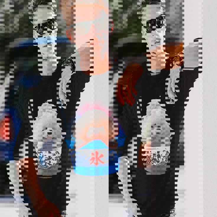 面白いtシャツ トイプードル かき氷 イヌ わんこ メンズ 犬好き グッズ おもしろ 面白い 服 ネタ 夏 長袖Tシャツ 彼への贈り物