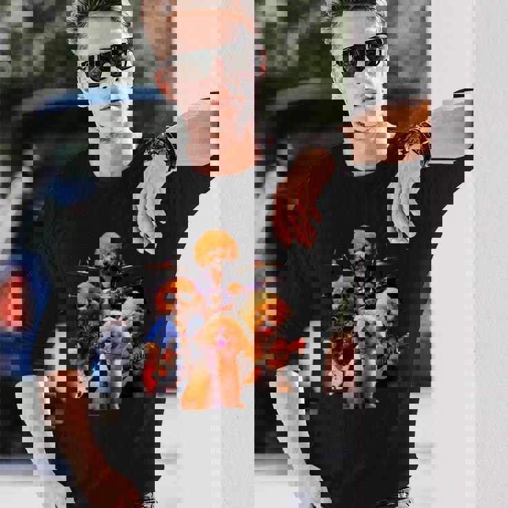 面白いtシャツ トイプードル イヌ わんこ メンズ 犬好き グッズ かわいい おもしろ 面白い 服 ネタ 長袖Tシャツ 彼への贈り物