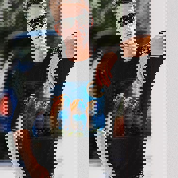 面白いtシャツ モルモット おもしろ 動物 かわいい メンズ グッズ 面白い 服 ネタ 子供 キッズ 雑貨 長袖Tシャツ 彼への贈り物