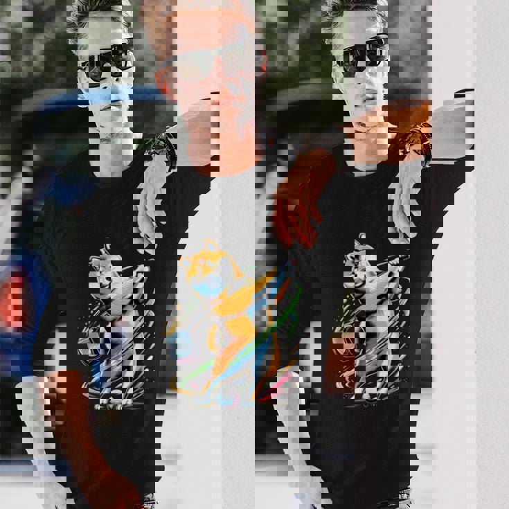 面白いtシャツ 柴犬 ゴルフ イヌ わんこ メンズ 犬好き グッズ かわいい おもしろ 面白い 服 ネタ 長袖Tシャツ 彼への贈り物