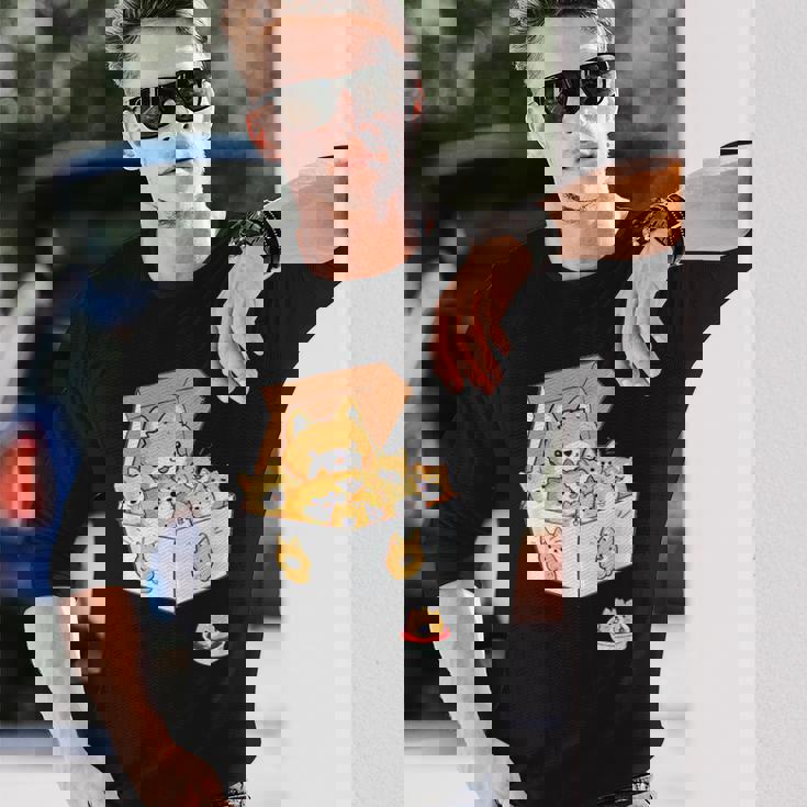 面白いtシャツ 柴犬 ナゲット イヌ わんこ メンズ 犬好き グッズ かわいい おもしろ 面白い 服 ネタ 長袖Tシャツ 彼への贈り物