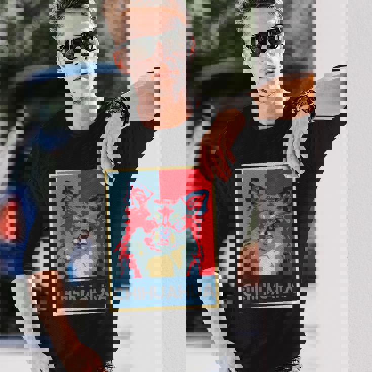 面白いtシャツ 犬 チワワ わんこ メンズ レディース オリジナル おもしろ グッズ 面白い 夏 服 ネタ 長袖Tシャツ 彼への贈り物