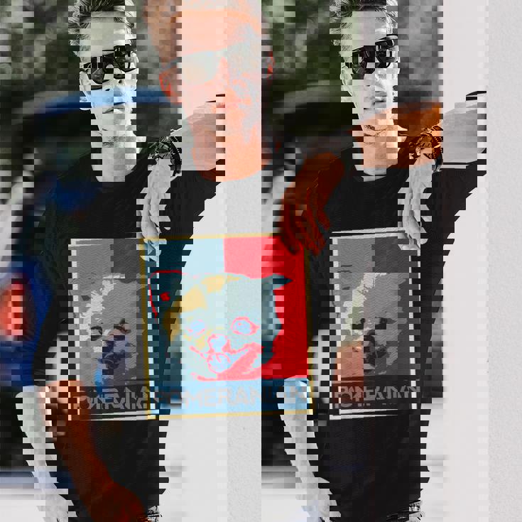 面白いtシャツ 犬 ポメラニアン わんこ メンズ レディース オリジナル おもしろ グッズ 夏 服 ネタ 長袖Tシャツ 彼への贈り物