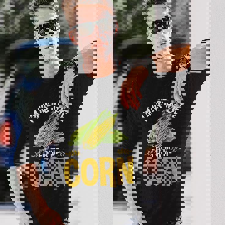 面白いとうもろこし野菜 とうもろこし 長袖Tシャツ 彼への贈り物