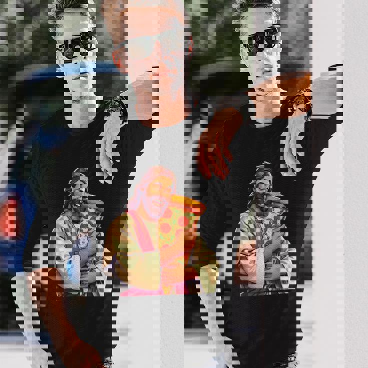 面白いイエスピザ愛好家クリスチャンユーモアtシャツ ピザジョーク 長袖Tシャツ 彼への贈り物