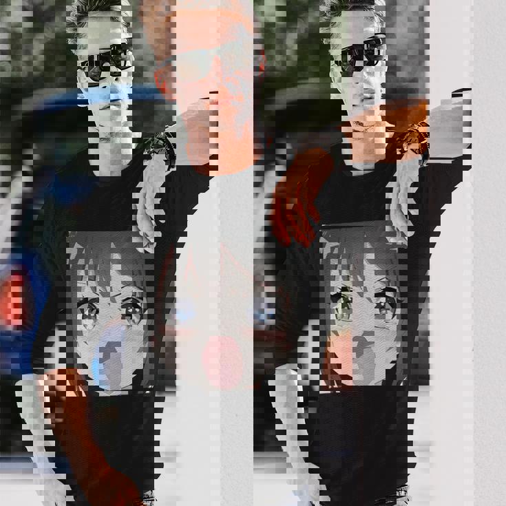 面白いカワイイガール 日本アニメ オタク 長袖Tシャツ 彼への贈り物