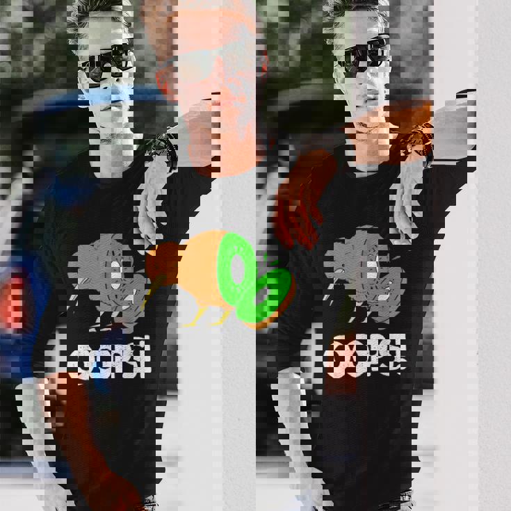 面白いキウイフルーツ キウイ鳥 長袖Tシャツ 彼への贈り物