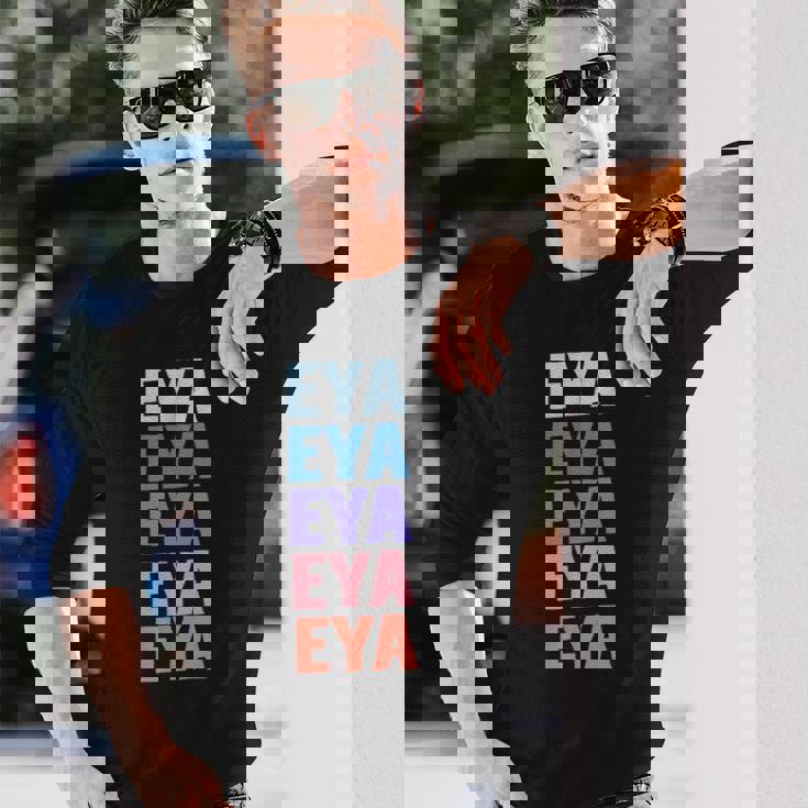 面白いギフト名 Eya 名前入り 長袖Tシャツ 彼への贈り物