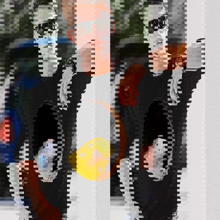 面白いセキセイインコ イエロー セキセイインコ ペット 鳥好きのギフト 長袖Tシャツ 彼への贈り物