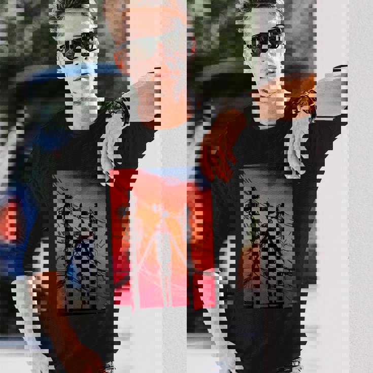 面白いダビングサイレンヘッド ヴィンテージミームキャラクター キッズギフト 長袖Tシャツ 彼への贈り物