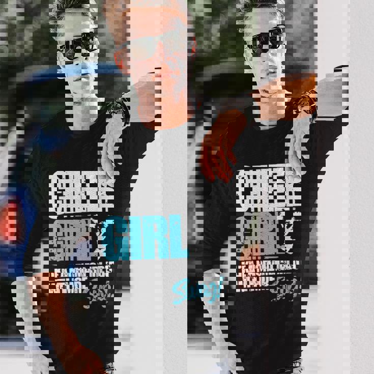 面白いチアリーダーシャツ かわいいチアリーディングガールギフト 長袖Tシャツ 彼への贈り物