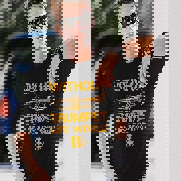 面白いトランペットシャツ 駄じゃれマーチングバンド トランペットジャズミュージシャン 長袖Tシャツ 彼への贈り物