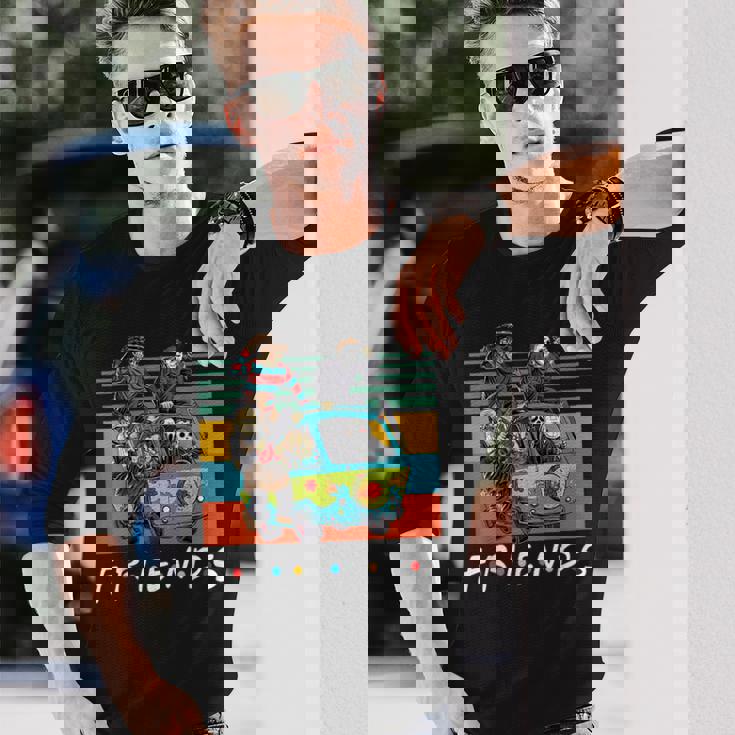 面白いハロウィンコスチュームキャラクター ホラー映画 長袖Tシャツ 彼への贈り物