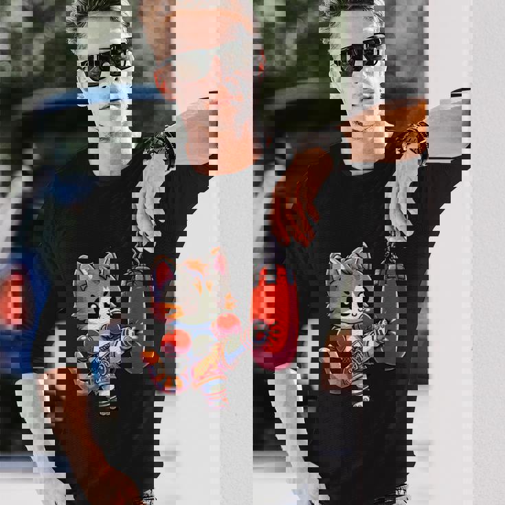 面白いムエタイ 長袖Tシャツ 彼への贈り物