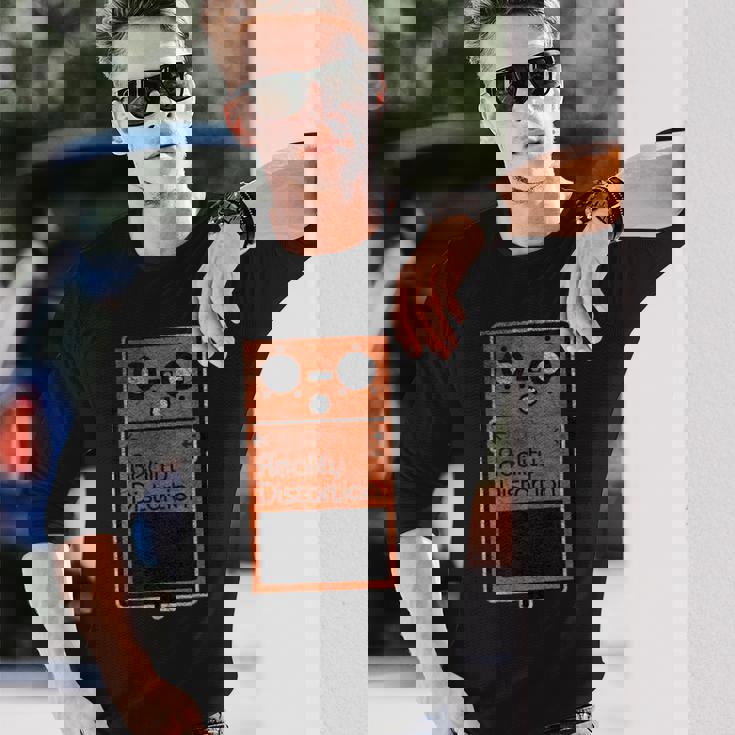 面白いリアリティディストーションエフェクトペダル 長袖Tシャツ 彼への贈り物