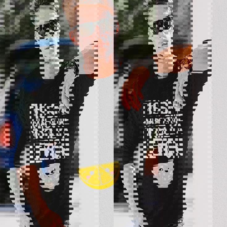 面白いレモンデザイン レモネード フルーツ愛好家 メンズ レディース キッズ 長袖Tシャツ 彼への贈り物