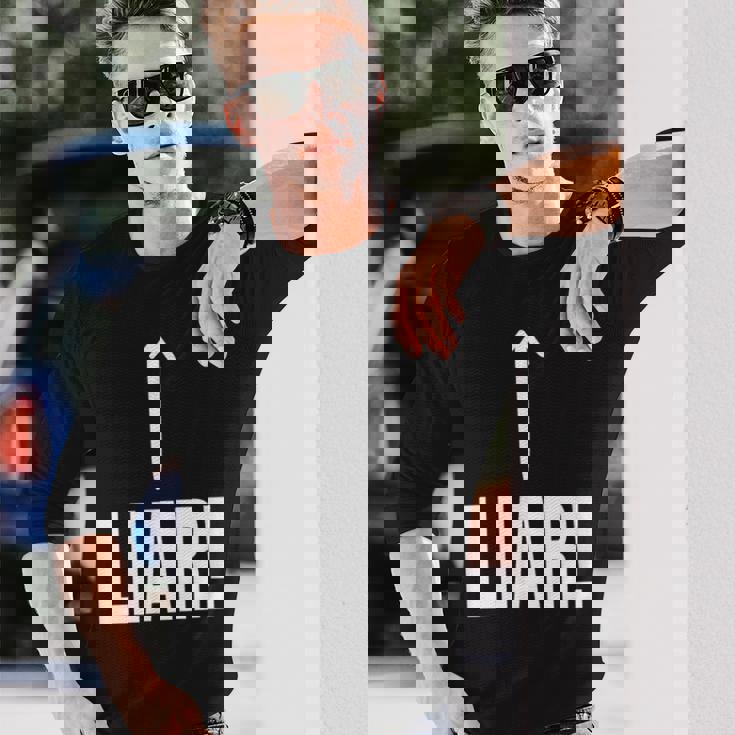 面白い嘘つき嘘つき嘘つき嘘つき詐欺師 長袖Tシャツ 彼への贈り物