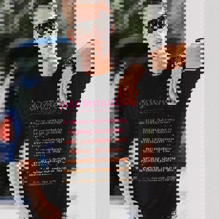 面白い柔道インストラクター 長袖Tシャツ 彼への贈り物