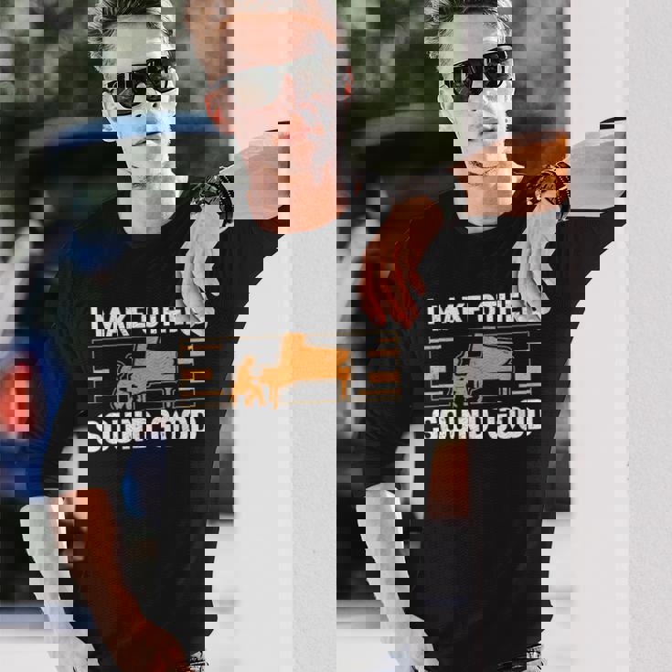 面白い音楽伴奏者 I Make Othersound Good Accompany 長袖Tシャツ 彼への贈り物