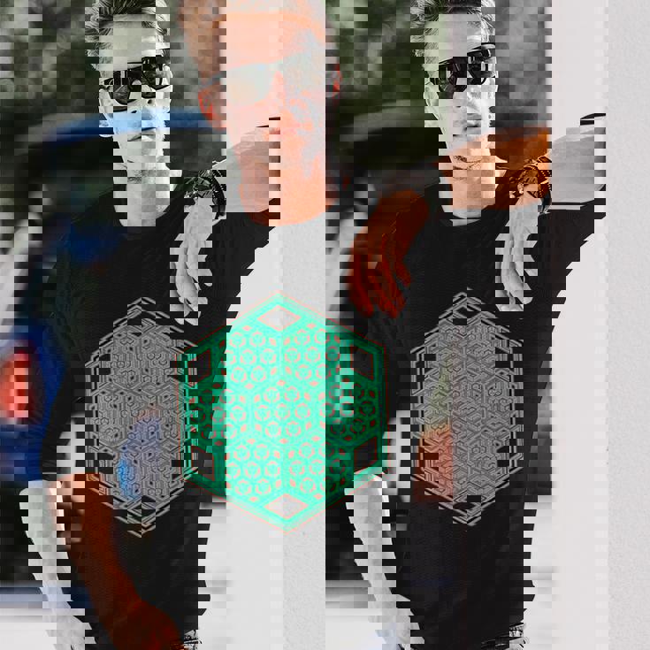 音楽祭 サイケデリックパターン テクノ トランス レイブ ゴア 長袖Tシャツ 彼への贈り物