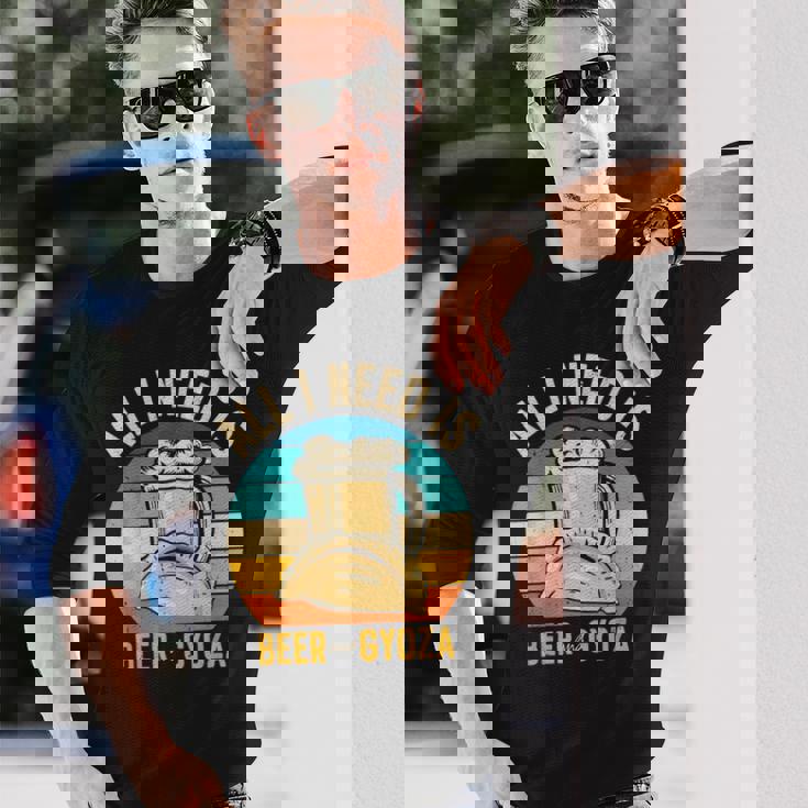 餃子 中華料理 アジアン中華鍋料理 食通 長袖Tシャツ 彼への贈り物