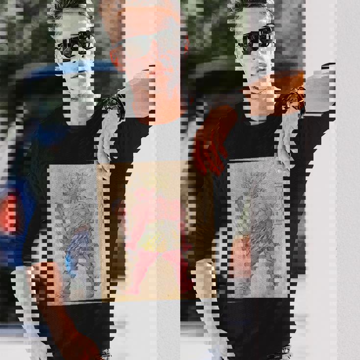 鬼【日本の妖怪シリーズ】 長袖Tシャツ 彼への贈り物