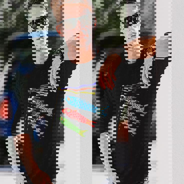 鯉鯉 鯉のぼり 旗 こどものひ 長袖Tシャツ 彼への贈り物