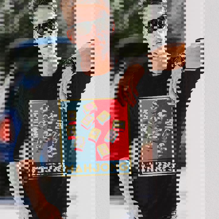 麻雀 牌 おもしろ グッズ 服 面白いtシャツ 文字入り 面白い 文字 ネタ プレゼント メンズ 雀士 長袖Tシャツ 彼への贈り物