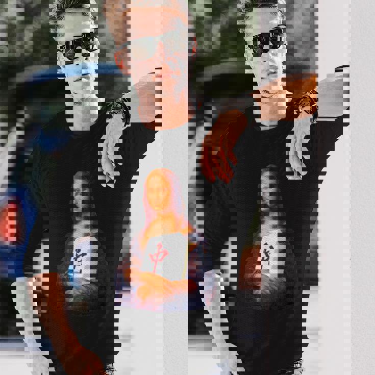 麻雀 牌 面白いtシャツ おもしろ モナリザ グッズ 服 面白い ネタ メンズ 中 長袖Tシャツ 彼への贈り物