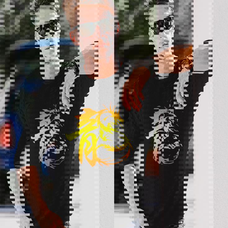 龍 漢字年 龍十二支 パワーストレング 長袖Tシャツ 彼への贈り物