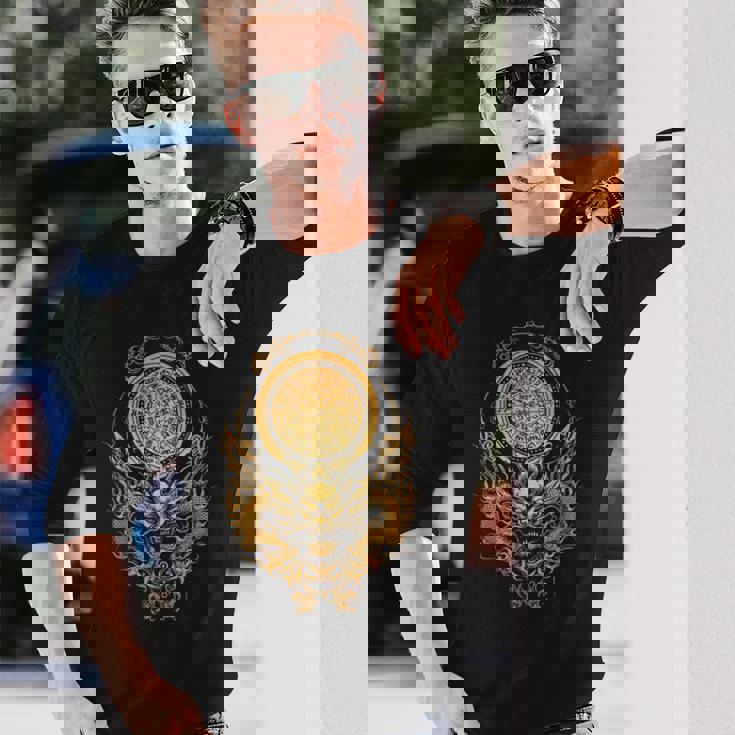 龍体文字フトマニ図 幸運 長袖Tシャツ 彼への贈り物