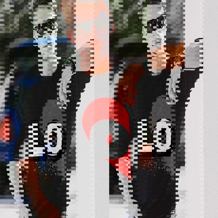 ２人で着るとハートが出来る Loveの文字になる 「Lo」カップル 恋人 長袖Tシャツ 彼への贈り物