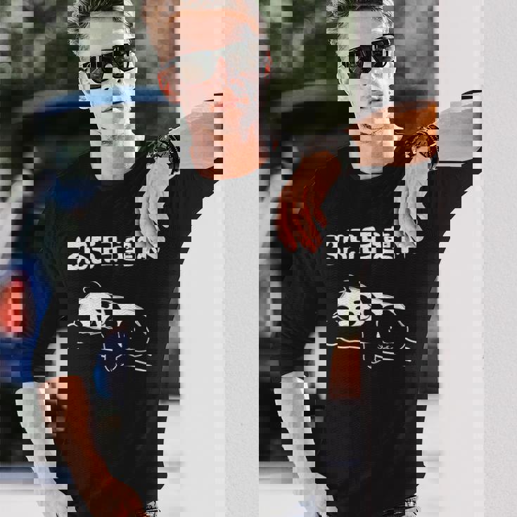 ３６５日連休 パンダ ギャグ ジョーク 趣味 おもしろ 定年 退職 老後 定年祝い 無職 セカンドライフ 長袖Tシャツ 彼への贈り物