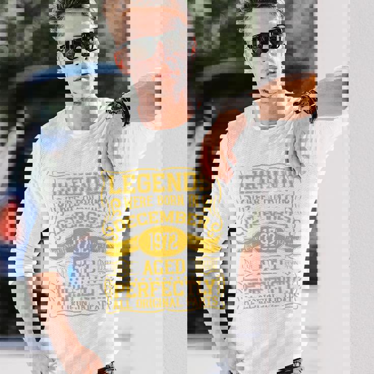 1972年12月に誕生した52歳の誕生日レジェンド。 長袖tシャツ 長袖Tシャツ 彼への贈り物