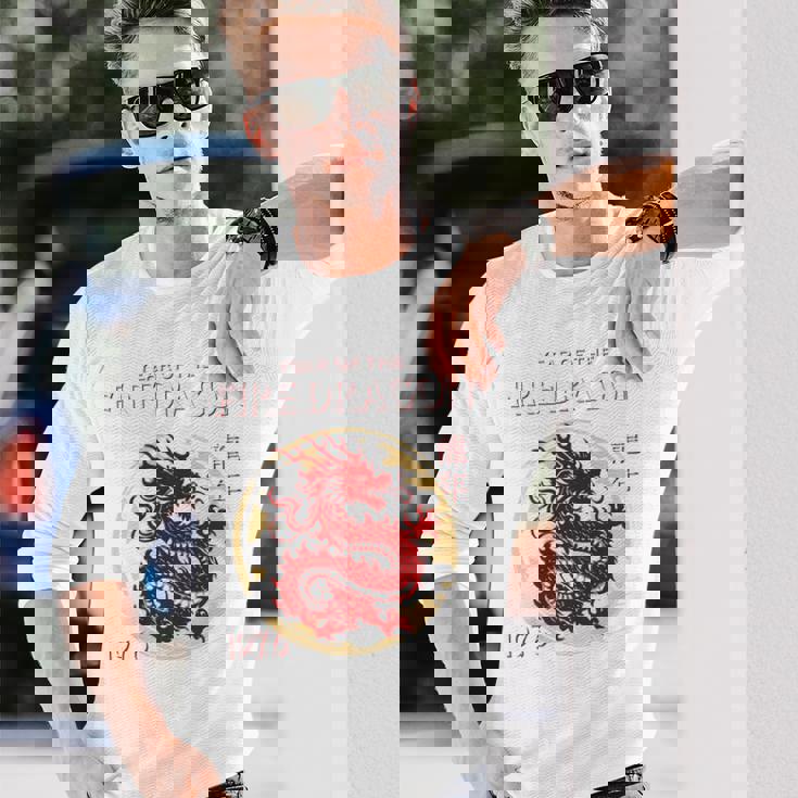 1976年 龍の年 誕生日 1976年 チャイニーズファイアードラゴン 長袖tシャツ 長袖Tシャツ 彼への贈り物