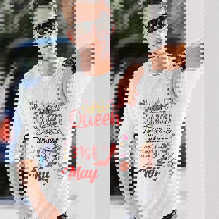 5月31日 誕生日 この女王は5月31日に生まれました 長袖Tシャツ 彼への贈り物